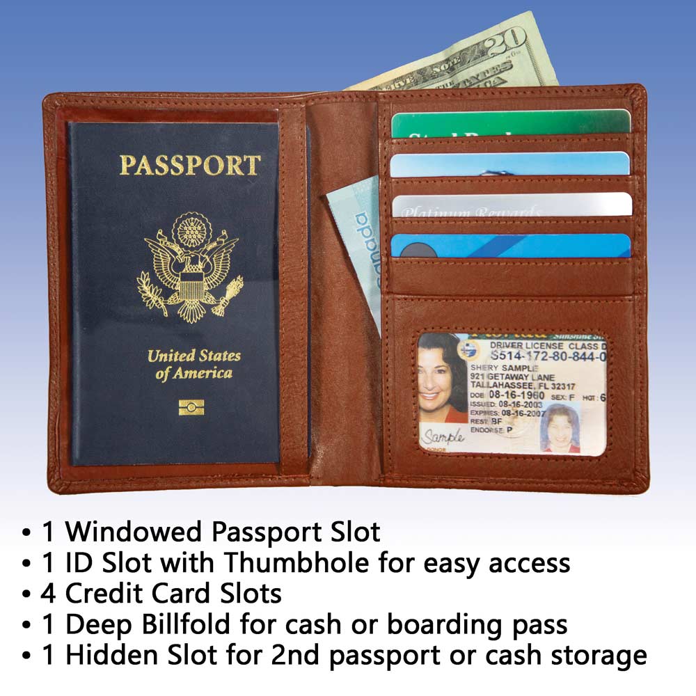 RFID Blocking Leather Passport Wallet – photo 13