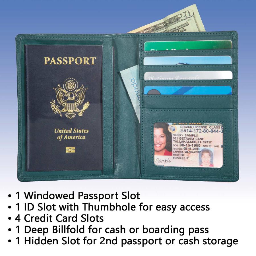 RFID Blocking Leather Passport Wallet – photo 3