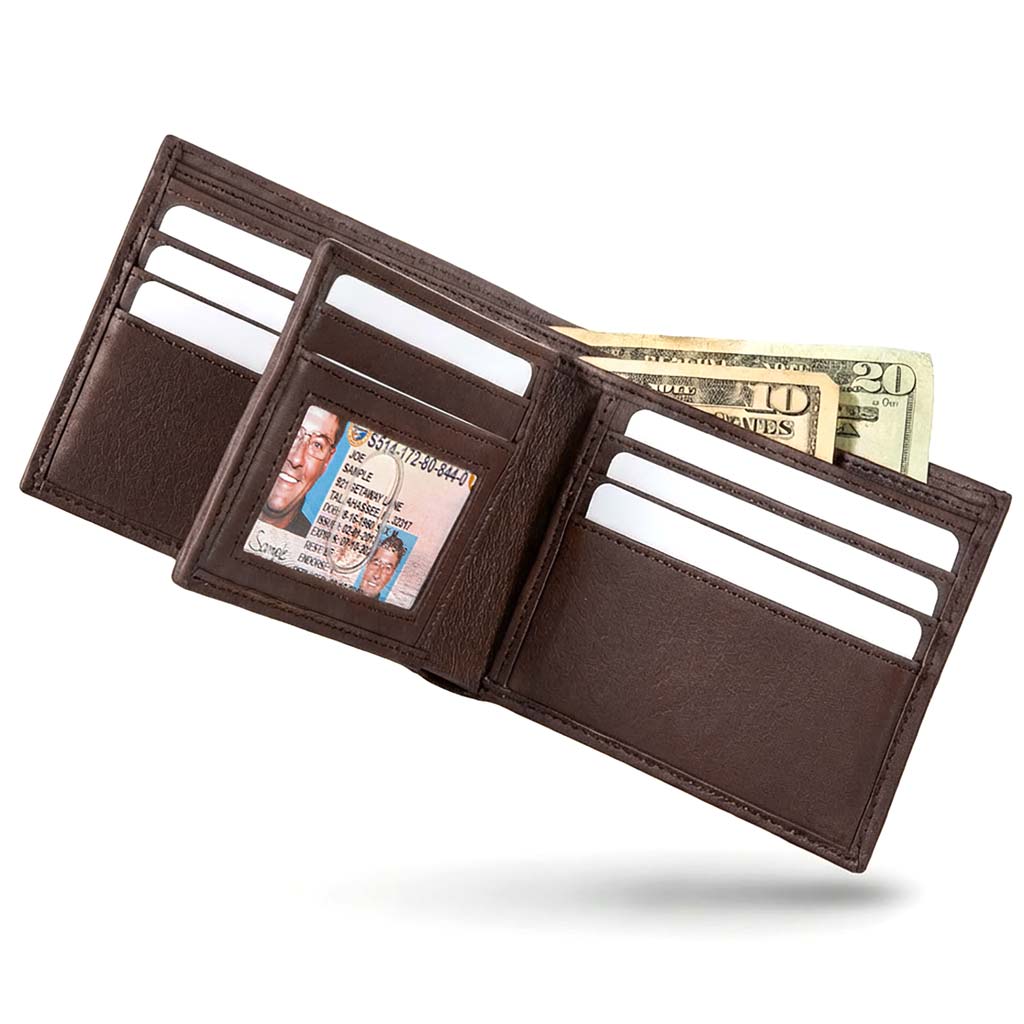 Men's RFID 10 Slot Bifold Wallet with ID Window – photo 24