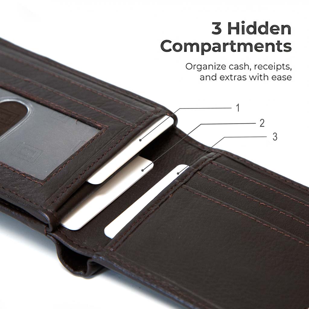 Men's RFID 10 Slot Bifold Wallet with ID Window – photo 13