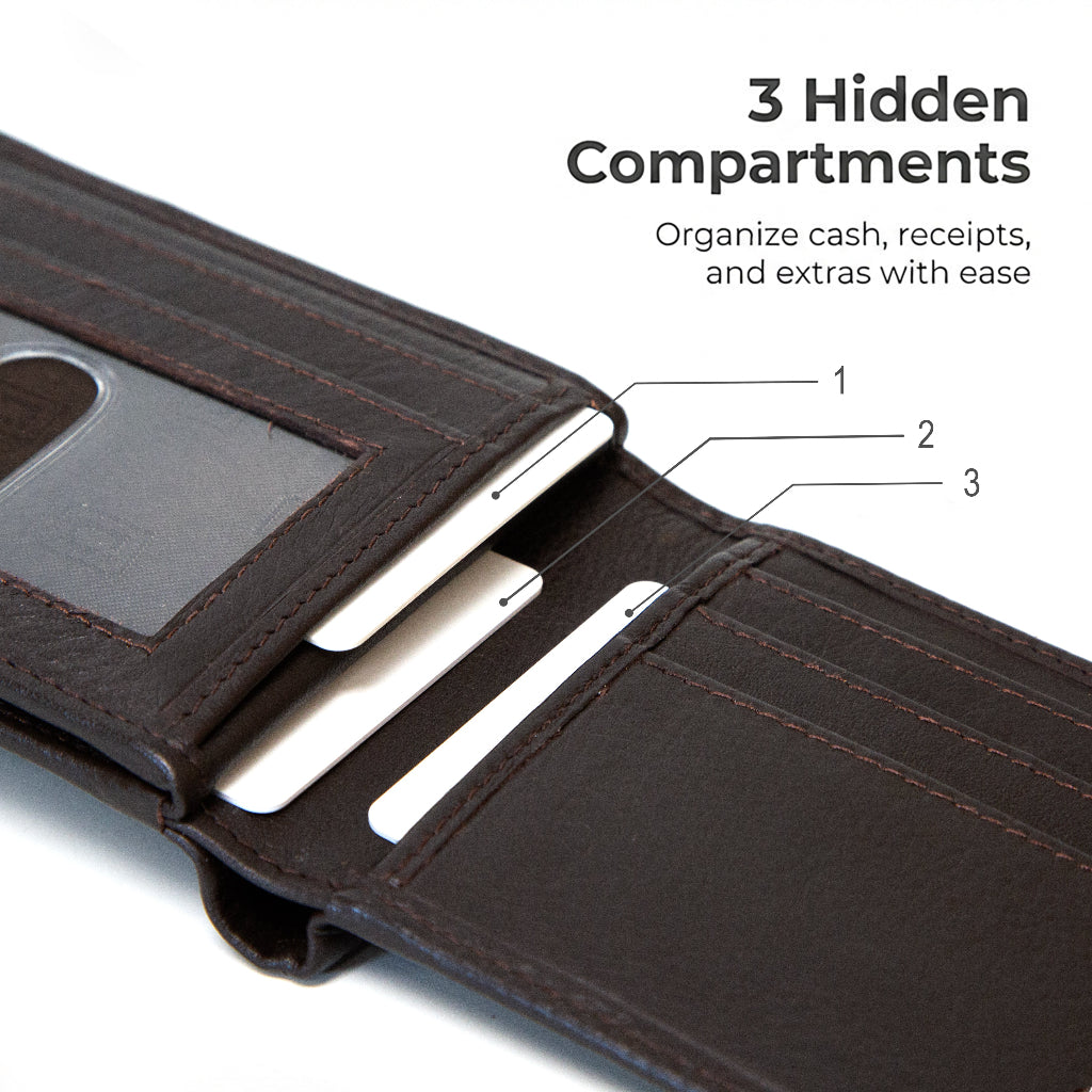 Men's RFID 10 Slot Bifold Wallet with ID Window – photo 22