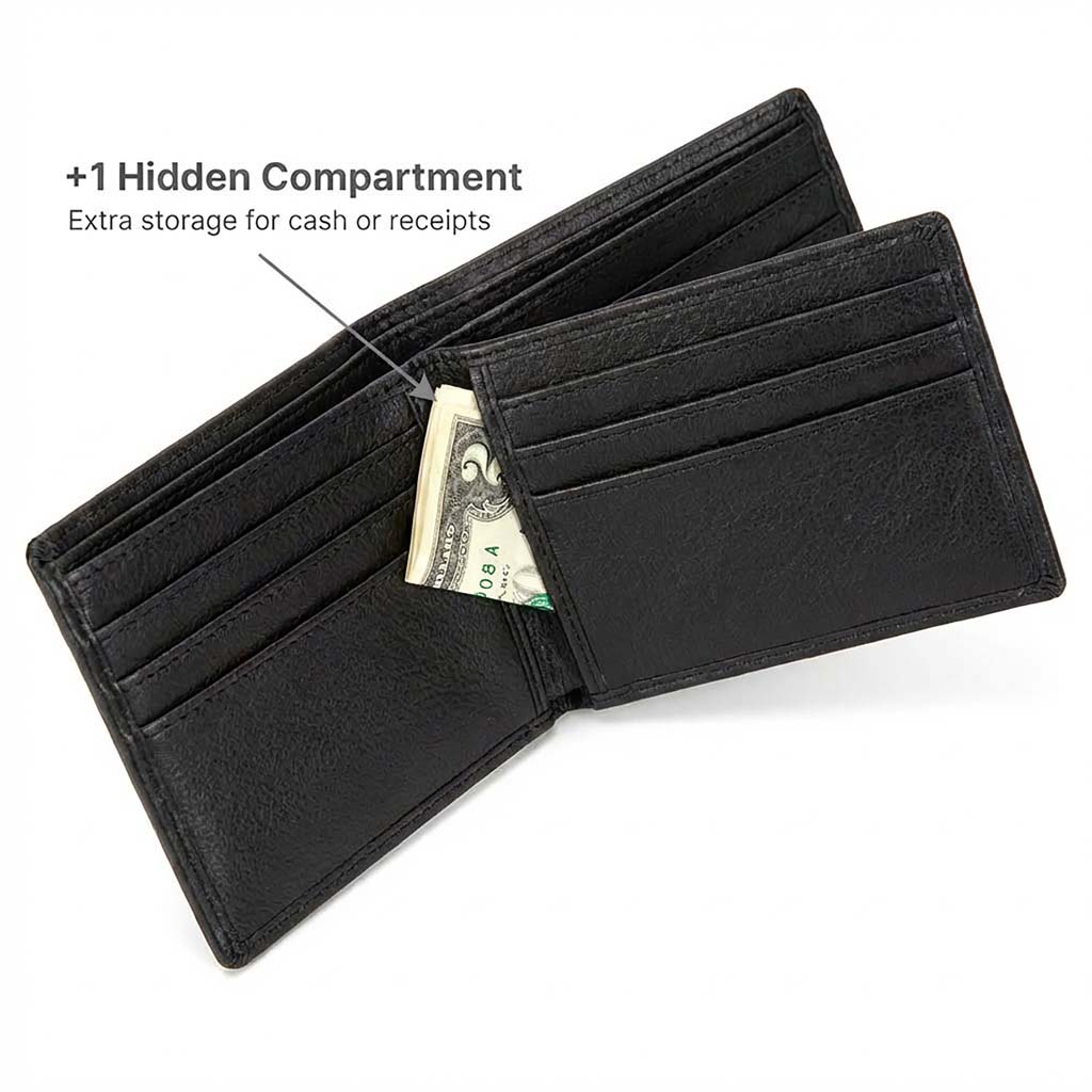 Men's RFID 10 Slot Bifold Wallet with ID Window – photo 14