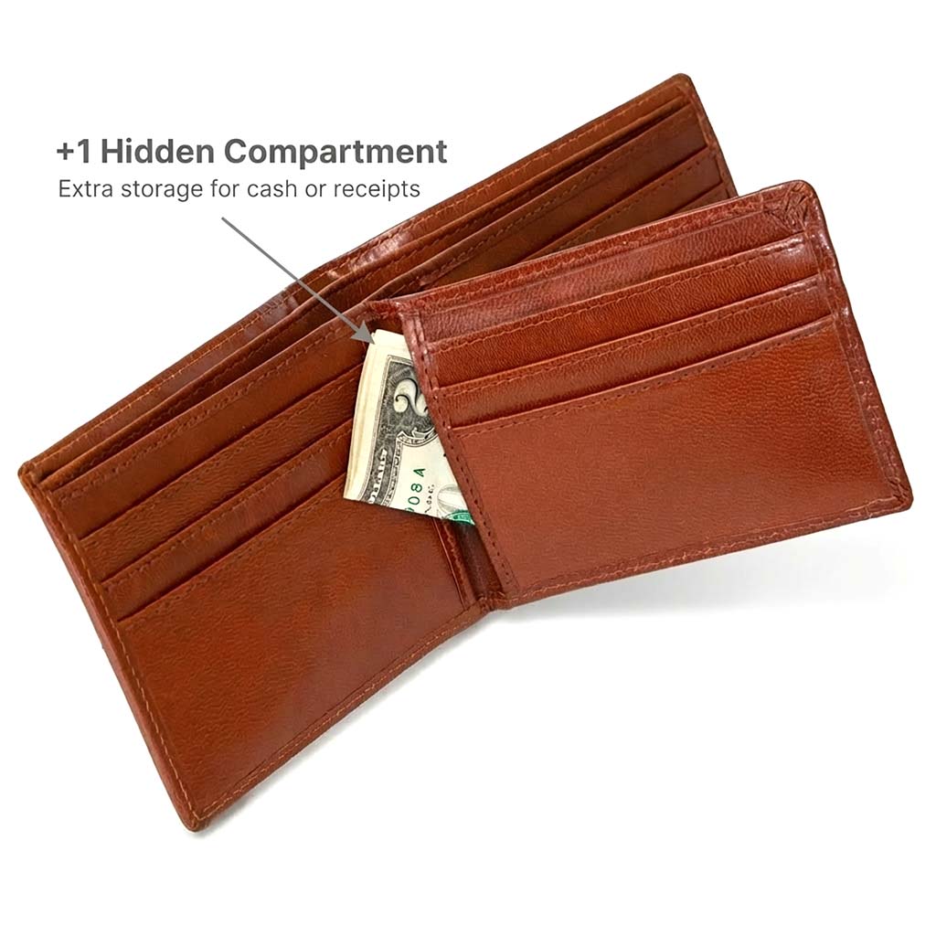 Men's RFID 10 Slot Bifold Wallet with ID Window – photo 4