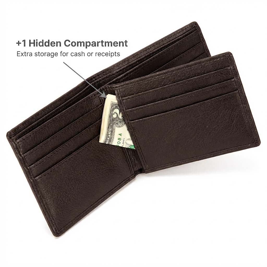 Men's RFID 10 Slot Bifold Wallet with ID Window – photo 23