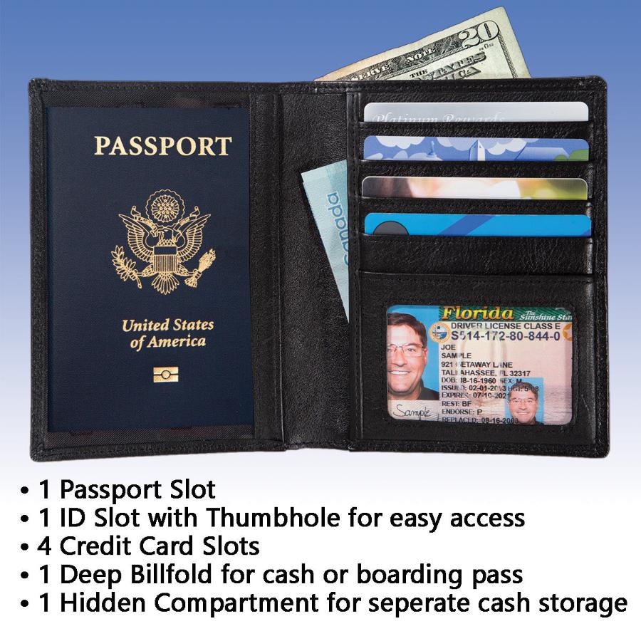 RFID Blocking Leather Passport Wallet – photo 8