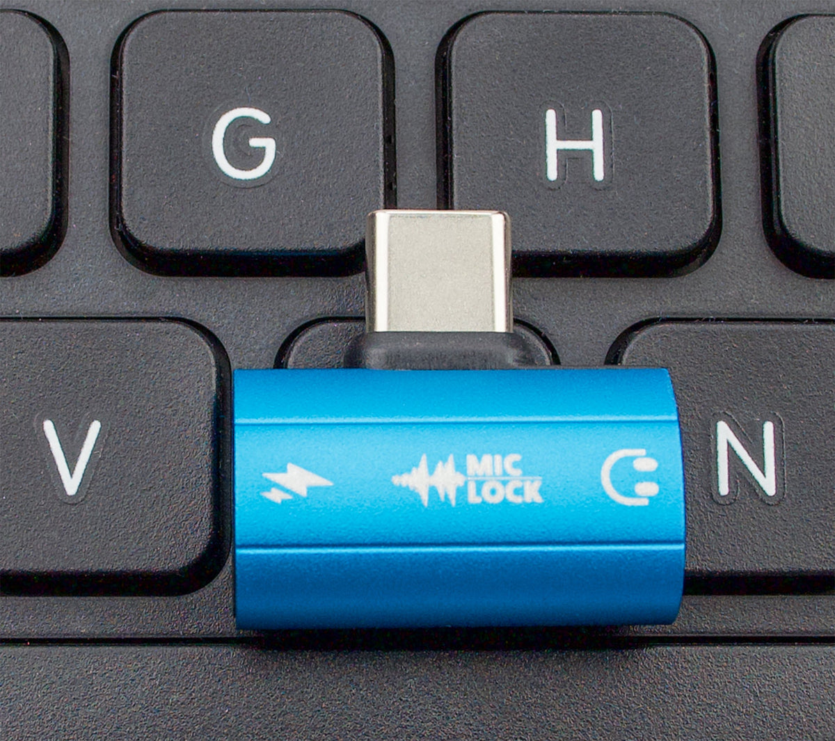 Mic-Lock USB-C Microphone Blocker HiFi SoundPass & Secure Charger Blue – photo 3