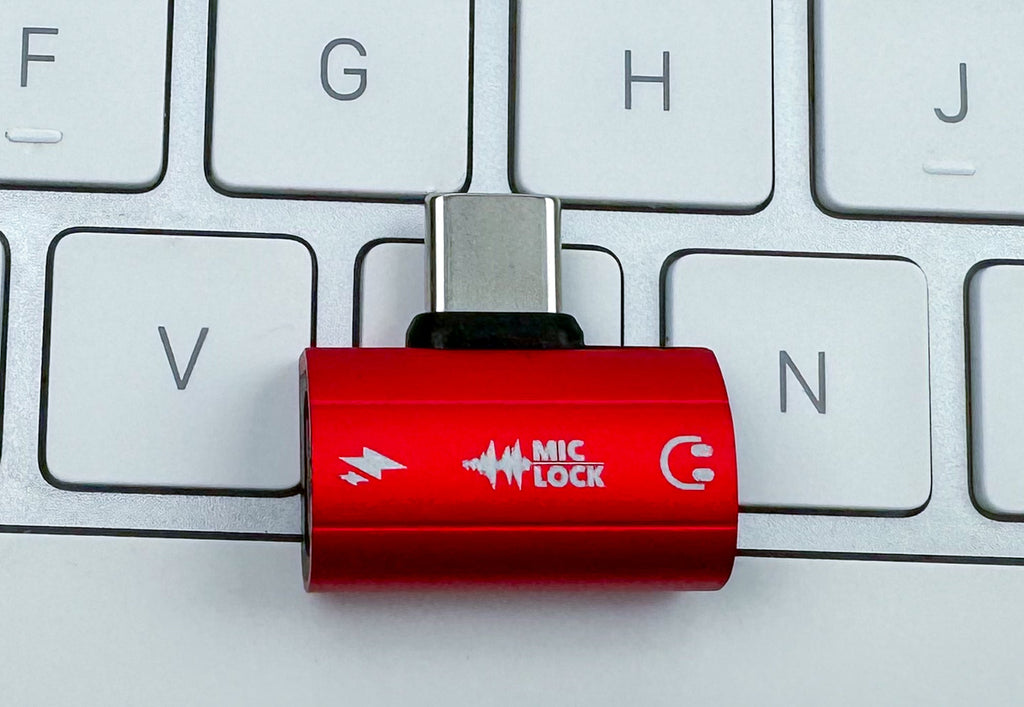 Mic-Lock USB-C Microphone Blocker HiFi SoundPass & Secure Charger Red – photo 3