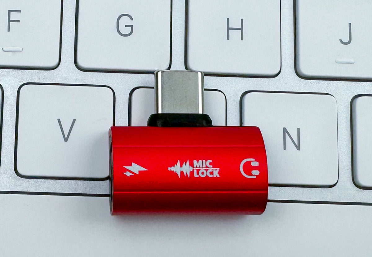 Mic-Lock USB-C Microphone Blocker HiFi SoundPass & Secure Charger Red – photo 3