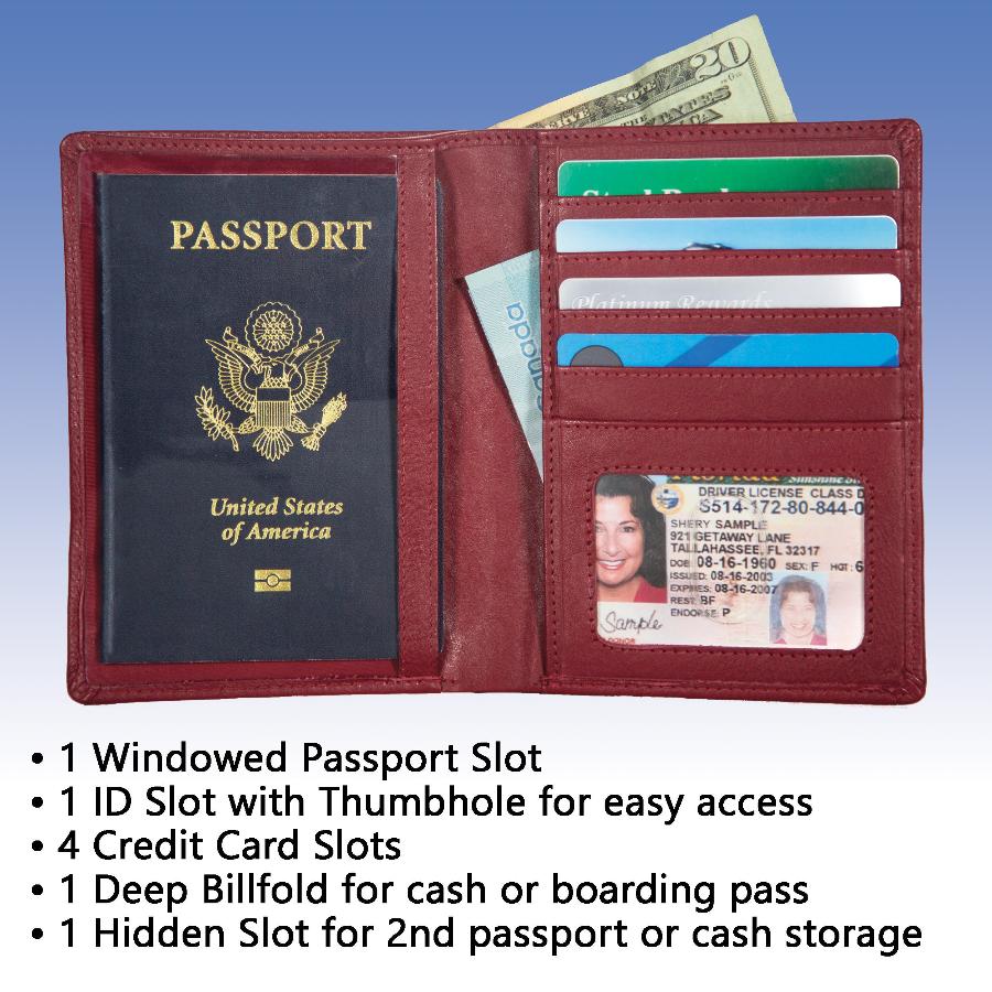 RFID Blocking Leather Passport Wallet – photo 18