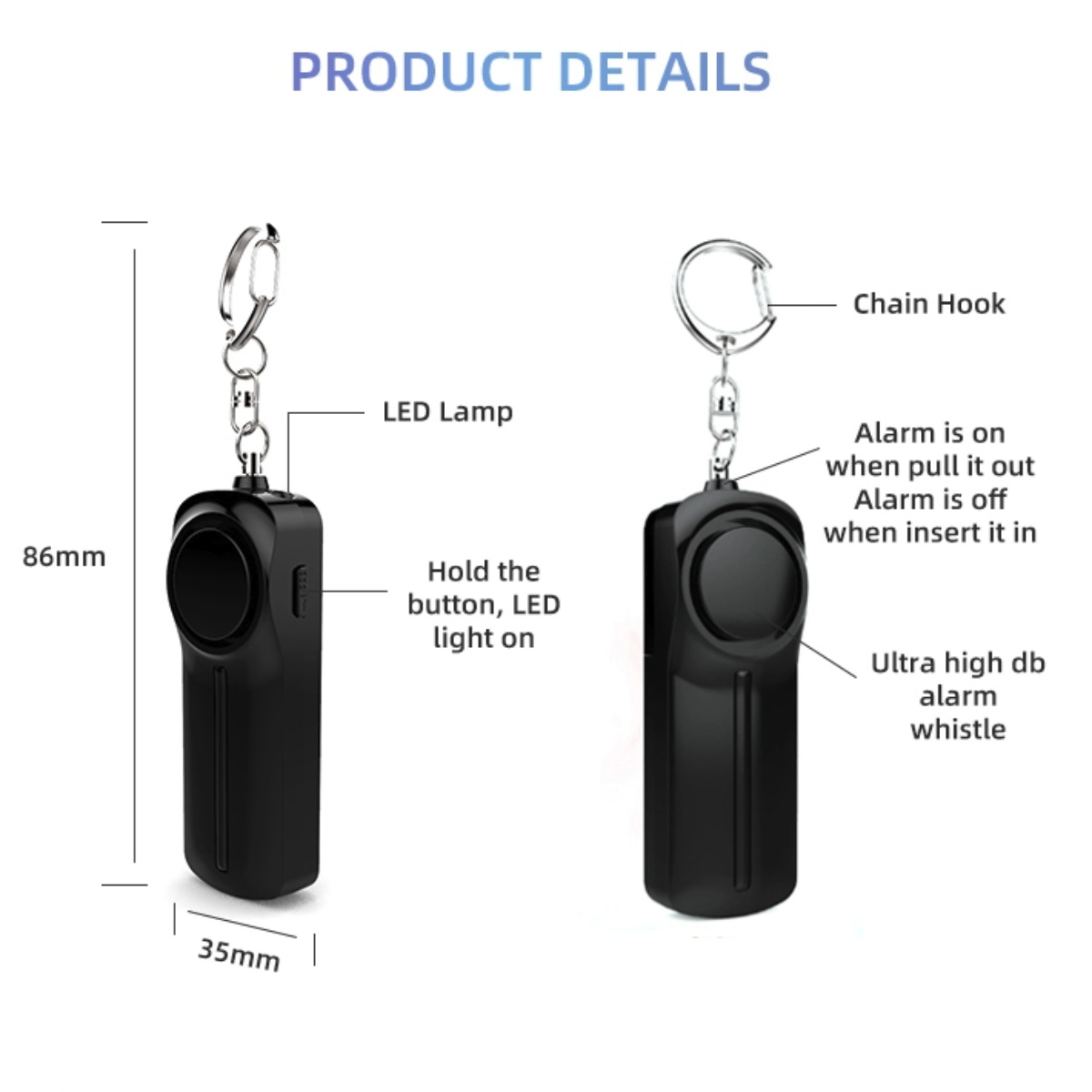 Personal alarm keychain – photo 7