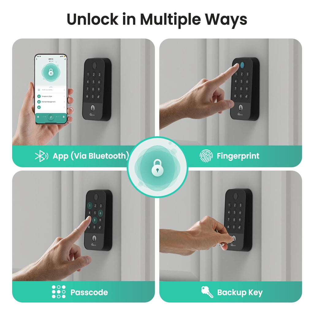 Smart Wi-Fi Fingerprint & Keypad Deadbolt Door Lock (Works with Alexa) – photo 3