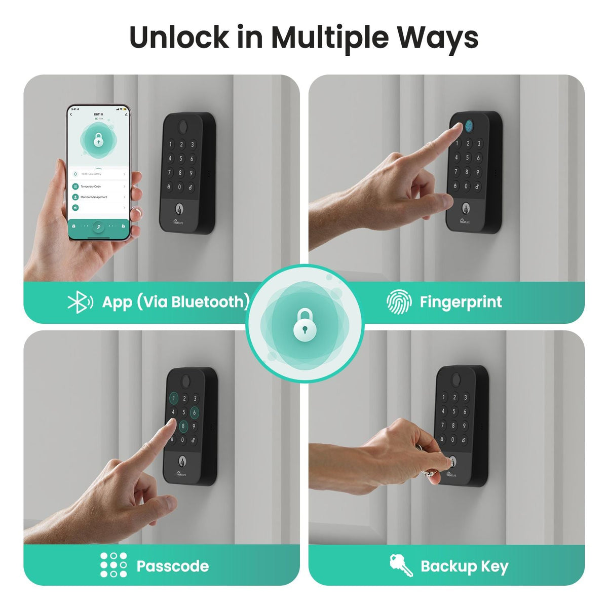 Smart Wi-Fi Fingerprint & Keypad Deadbolt Door Lock (Works with Alexa) – photo 3