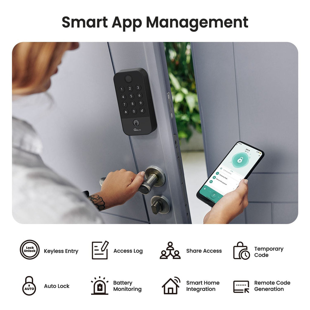 Smart Wi-Fi Fingerprint & Keypad Deadbolt Door Lock (Works with Alexa) – photo 4