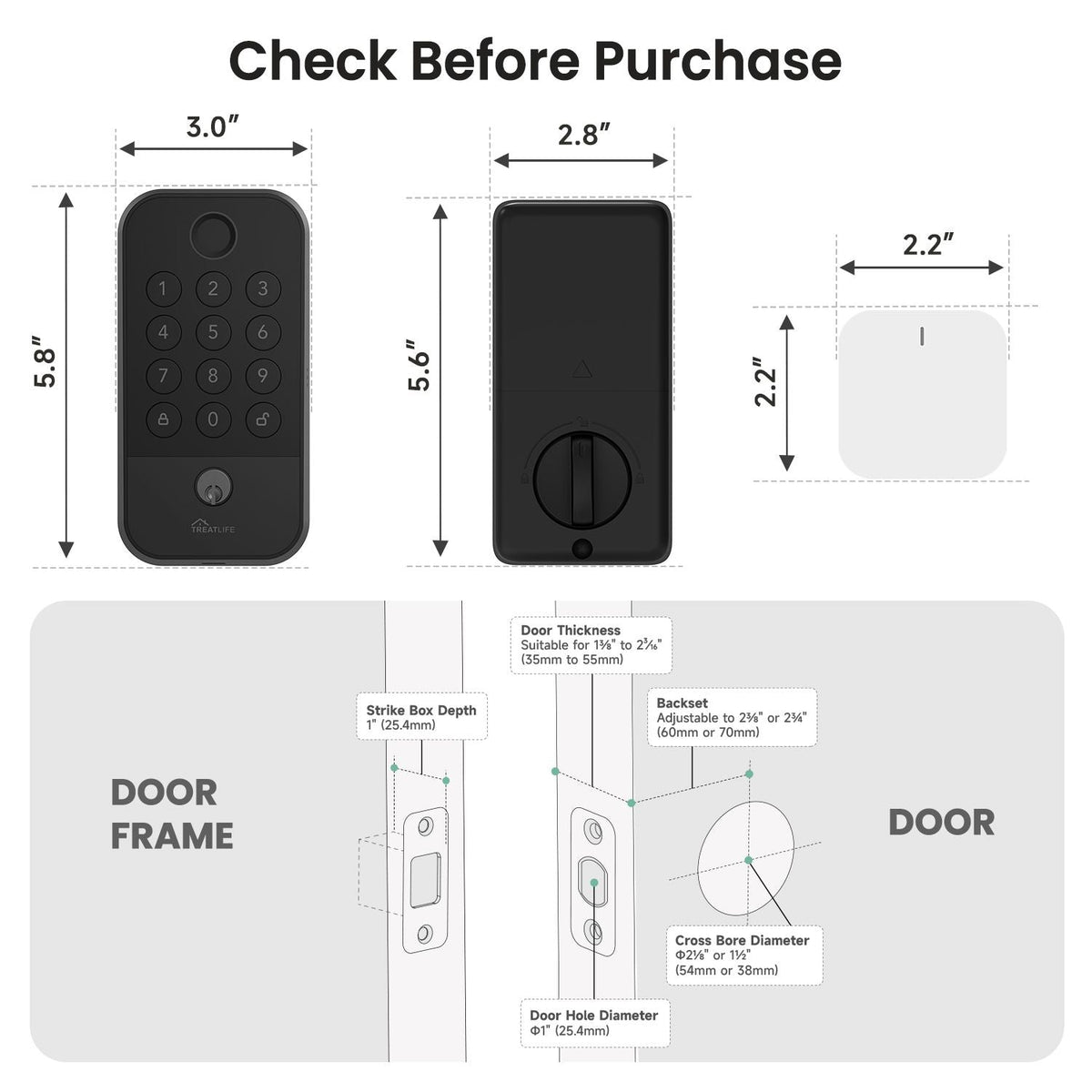 Smart Wi-Fi Fingerprint & Keypad Deadbolt Door Lock (Works with Alexa) – photo 2
