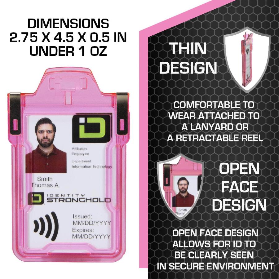 Secure Badge Holder Classic Vertical "Squeeze to Read" – photo 30