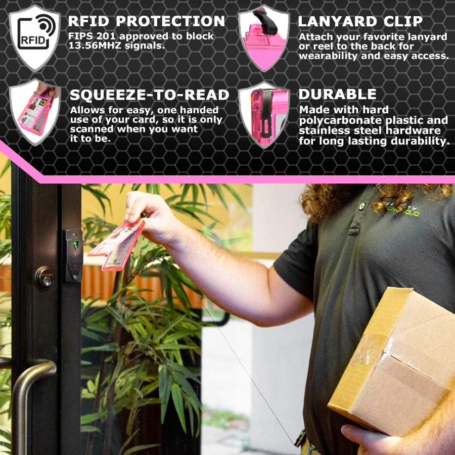 Secure Badge Holder Classic Vertical "Squeeze to Read" – photo 31