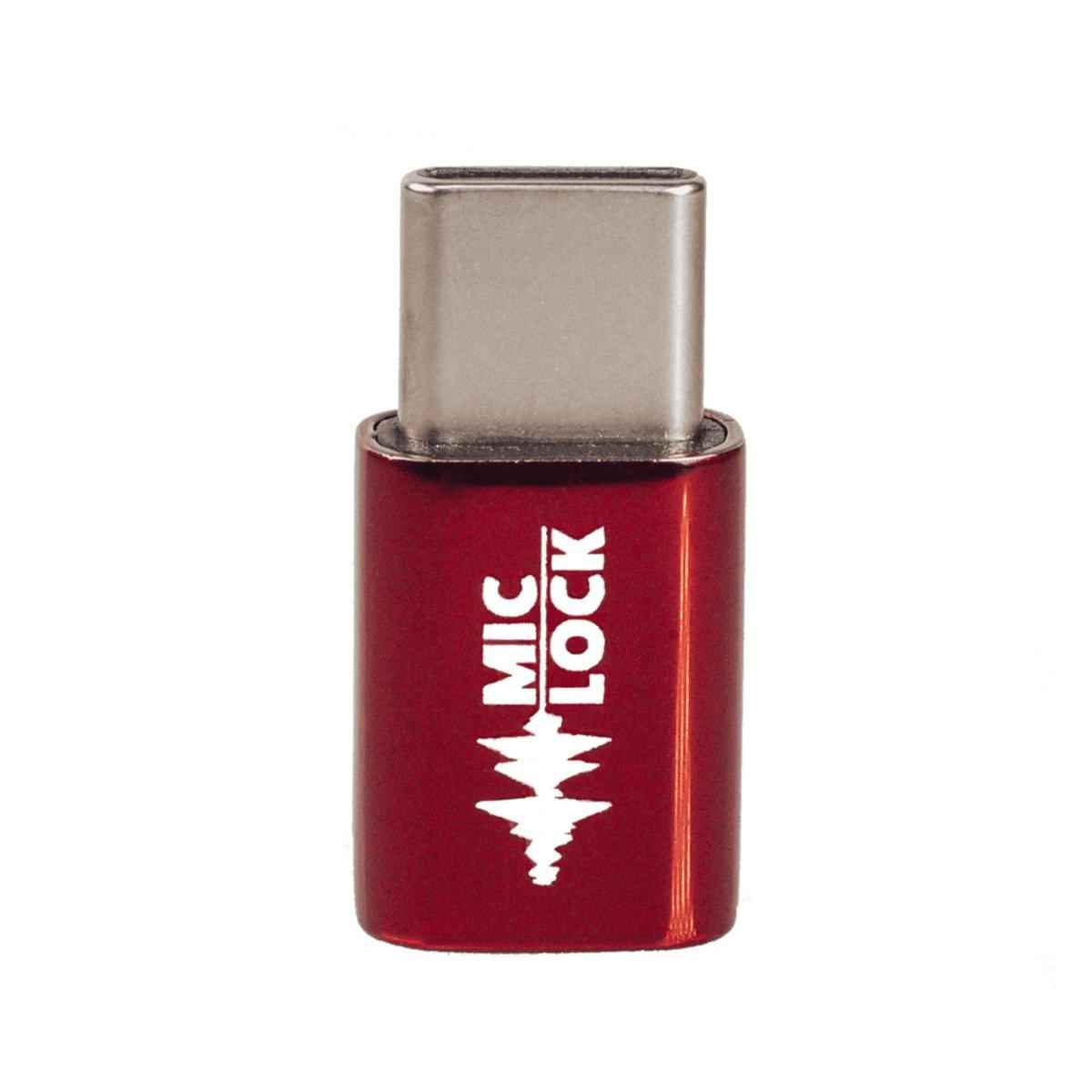Mic-Lock USB-C Mini Single-Ended Microphone Blocker Mirror Red