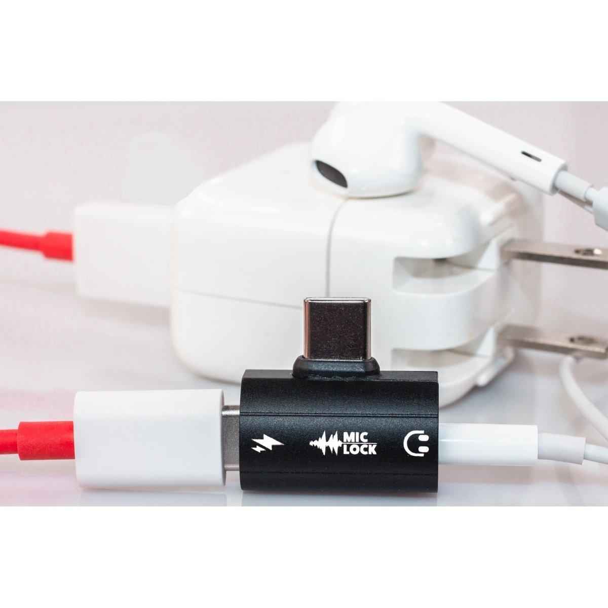Mic-Lock USB-C Microphone Blocker HiFi SoundPass & Secure Charger Black – photo 2